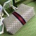 Lushentic Replica GG Ophidia Medium Tote Bag with Web White Leather Trim Beige Ebony GG Supreme Canvas 631685