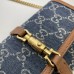 Lushentic Rep Jackie 1961 Chain Wallet Dark Blue Ivory Organic GG Jacquard Denim