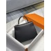 Lushentic Replica Full Handmade Epsom Kelly Sellier Black Silver White Gold Hardware 28cm Handbag Shoulder Bag