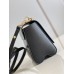 Lushentic Rep Twist MM M21031 Handbag Shoulder Bag Black Epi Leather Golden Hardwares Strass Enamel Lock