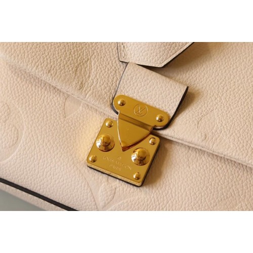 Louis Vuitton MADELEINE BB Embossed Grained Cowhide Leather Creme Beige  M46008