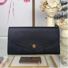Lushentic Replica LV SARAH WALLET M61182 Envelope Style Monogram Supple Grained Cowhide Leather
