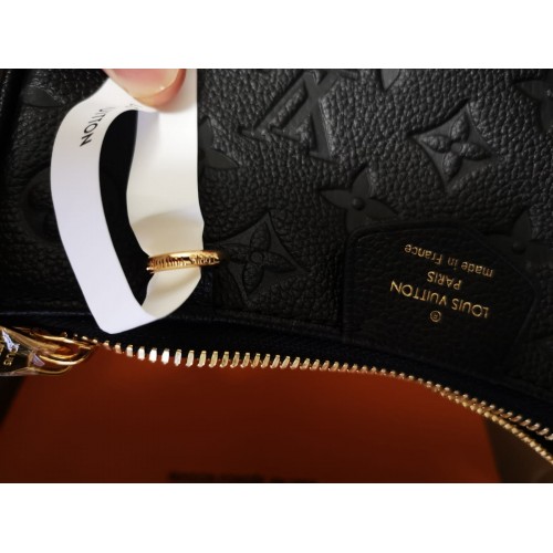 LOUIS VUITTON Louis Vuitton Easy Pouch Monogram Implant Leather Shoulder Bag  M80349 Black.