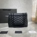 Lushentic Replica LOULOU MEDIUM CHAIN BAG IN QUILTED "Y" LEATHER CALFSKIN Black Hardwares