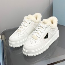 Winter Shearling-lined Leather Sneakers