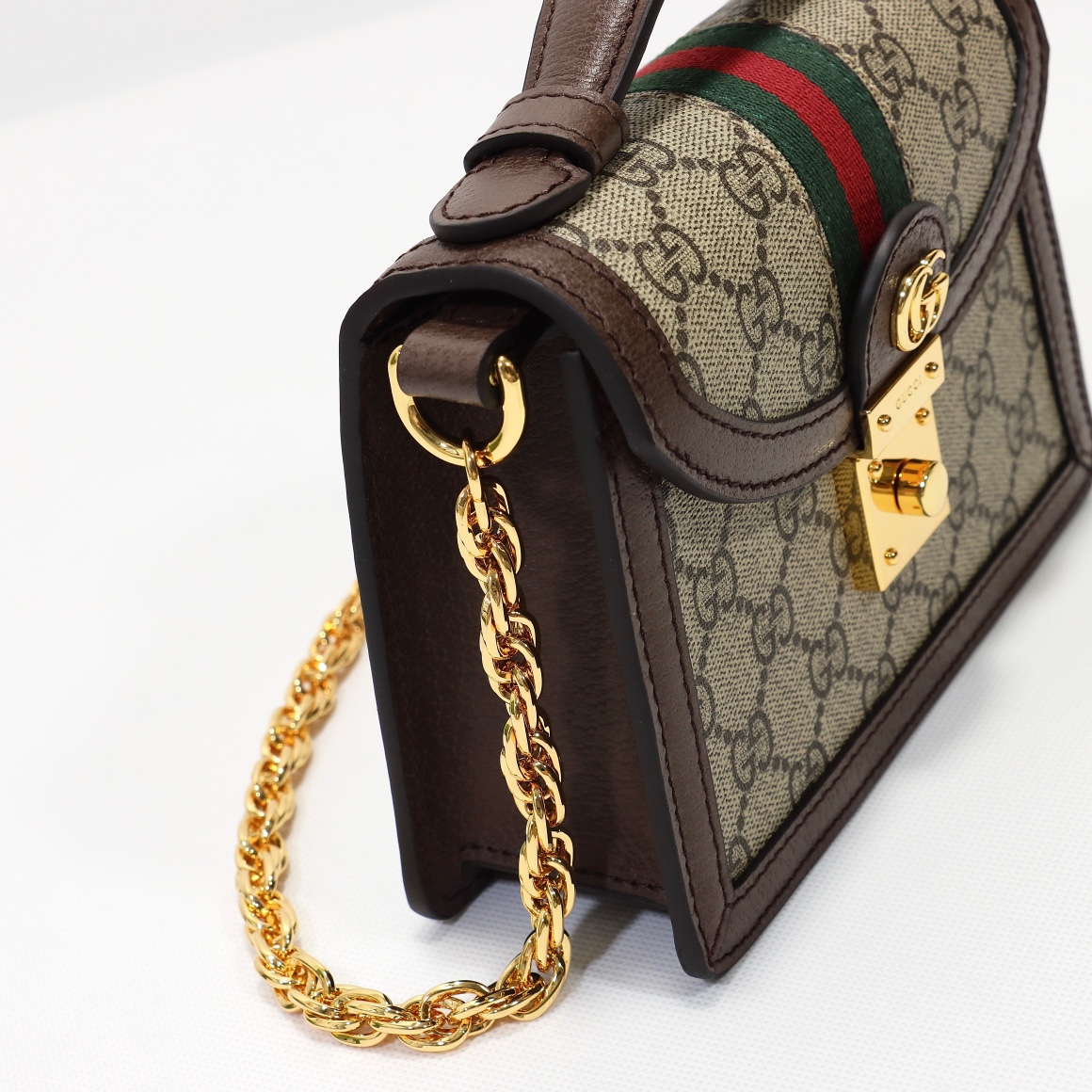 Gucci Beige/Ebony GG Supreme Canvas and Leather Ophidia Wristlet Pouch at  1stDibs