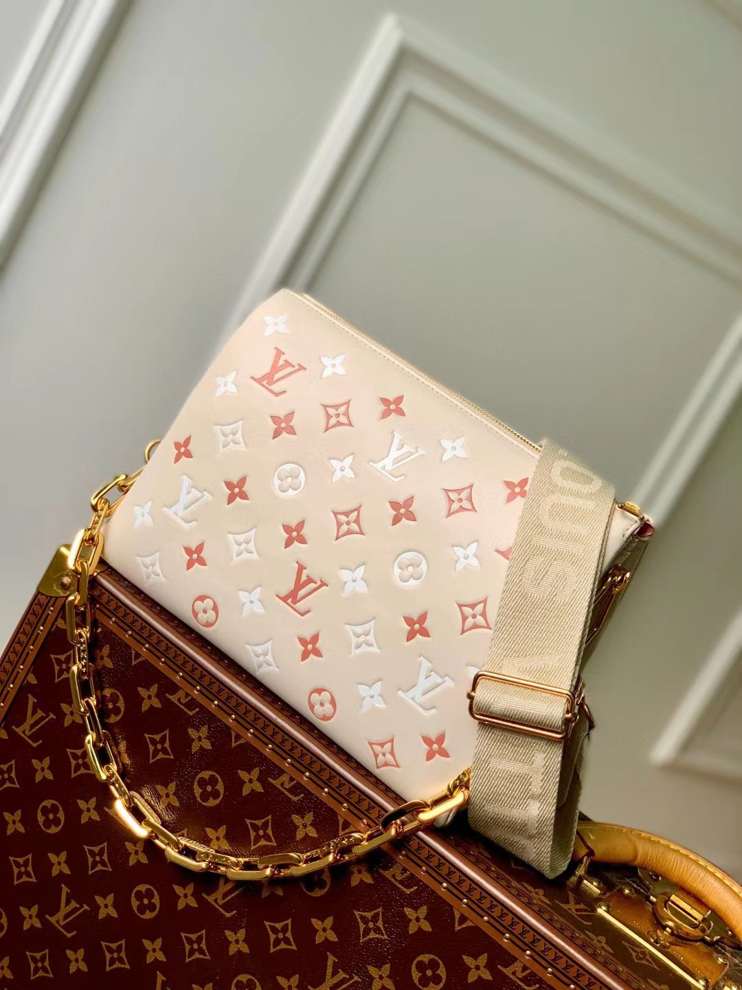 Louis Vuitton® Coussin PM Blue White Red. Size in 2023